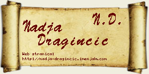 Nadja Draginčić vizit kartica